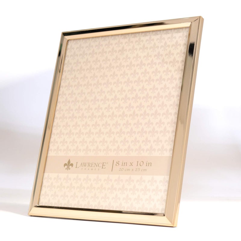 Lawrence Frames 8x10 Gold Metal Classic Bevel Picture Frame - Image 2